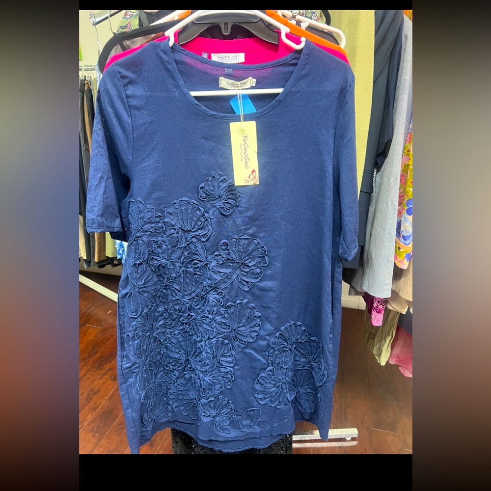Women Boho Floral Midi Summer Dress Plus Applique Size XL